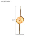 GobekUsa Modern Gold Round LED Wall Light with Marble Accents - Ideal for Bedroom