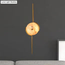 GobekUsa Modern Gold Round LED Wall Light with Marble Accents - Ideal for Bedroom