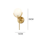 GobekUsa Gold Marble Copper Wall Lamp Modern Minimalist Bedside LED Light