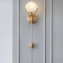 GobekUsa Gold Marble Copper Wall Lamp Modern Minimalist Bedside LED Light