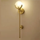GobekUsa Gold Marble Wall Lights: Modern LED Sconce for Living Room Bedroom Decor