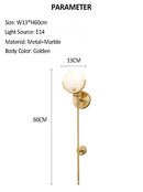 GobekUsa Gold Marble Wall Lights: Modern LED Sconce for Living Room Bedroom Decor