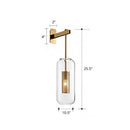 GobekUsa Clear Glass Pill Capsule Wall Sconce - Modern 1-Light Hanging Light with Mesh Cage