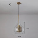 GobekUsa Glass Ball Pendant Light: Modern Hanging Lamp for Kitchen, Dining, Living Room