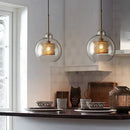GobekUsa Glass Ball Pendant Light: Modern Hanging Lamp for Kitchen, Dining, Living Room