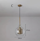 GobekUsa Glass Ball Pendant Light: Modern Hanging Lamp for Kitchen, Dining, Living Room