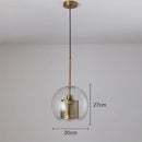 GobekUsa Gold Mesh Glass Ball Pendant Light Industrial Kitchen Fixture
