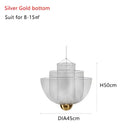GobekUsa Gold Mesh Grid Ceiling Chandelier: Dimmable LED Indoor Lighting