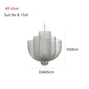 GobekUsa Gold Mesh Grid Ceiling Chandelier: Dimmable LED Indoor Lighting