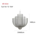 GobekUsa Gold Mesh Grid Ceiling Chandelier: Dimmable LED Indoor Lighting