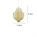 GobekUsa Grid Meshmatics Dimmable LED Chandelier Pendant - Modern Metal Design