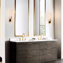 GobekUsa Gold Metal and Glass Wall Sconce Light for Bathroom, Bedroom, Aisle, and Foyer