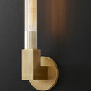 GobekUsa Gold Metal and Glass Wall Sconce Light for Bathroom, Bedroom, Aisle, and Foyer