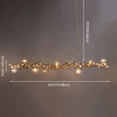 GobekUsa Modern Gold Metal Pendant Lighting with Glass Spherical Shade - Ideal for Dining Table or Island Ceiling