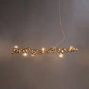GobekUsa Modern Gold Metal Pendant Lighting with Glass Spherical Shade - Ideal for Dining Table or Island Ceiling