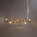 GobekUsa Modern Gold Metal Pendant Lighting with Glass Spherical Shade - Ideal for Dining Table or Island Ceiling
