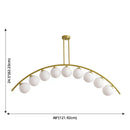 GobekUsa Modern Gold Metal Pendant Lighting with Glass Spherical Shade - Ideal for Dining Table or Island Ceiling
