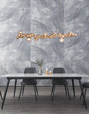 GobekUsa Modern Gold Metal Pendant Lighting with Glass Spherical Shade - Ideal for Dining Table or Island Ceiling