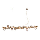 GobekUsa Modern Gold Metal Pendant Lighting with Glass Spherical Shade - Ideal for Dining Table or Island Ceiling