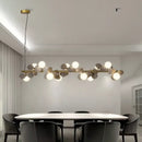 GobekUsa Gold Metal G9 LED Pendant Chandelier with Acrylic Flower Decor