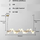 GobekUsa Gold Metal G9 LED Pendant Chandelier with Acrylic Flower Decor