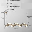 GobekUsa Gold Metal G9 LED Pendant Chandelier with Acrylic Flower Decor