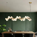 GobekUsa Gold Metal G9 LED Pendant Chandelier with Acrylic Flower Decor