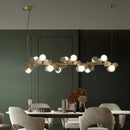 GobekUsa Gold Metal G9 LED Pendant Chandelier with Acrylic Flower Decor