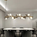 GobekUsa Gold Metal G9 LED Pendant Chandelier with Acrylic Flower Decor