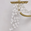 GobekUsa Modern Gold Metal Candle Wall Sconce with Crystal Tassel - Luxurious 2-Head Wall Light