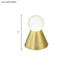 GobekUsa Metal Conical Sconce Wall Light - Modern Golden Wall Lamp with Frosted Glass Shade