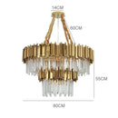 GobekUsa Gold Metal Crystal Chandelier Pendant with G9 Led Bulb