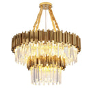 GobekUsa Gold Metal Crystal Chandelier Pendant with G9 Led Bulb