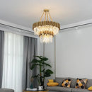 GobekUsa Gold Metal Crystal Chandelier Pendant with G9 Led Bulb