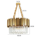 GobekUsa Gold Metal Crystal Chandelier Pendant with G9 Led Bulb
