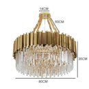 GobekUsa Gold Metal Crystal Chandelier Pendant with G9 Led Bulb