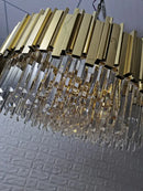 GobekUsa Gold Metal Crystal Chandelier Pendant with G9 Led Bulb