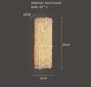 GobekUsa Gold Metal Crystal Wall Light for Bedroom, Stairs, Aisle - Adjustable Wire, G9 Bulb