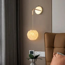 GobekUsa Gold Metal Crystal Wall Light for Bedroom, Stairs, Aisle - Adjustable Wire, G9 Bulb