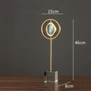 GobekUsa Golden Metal Eyes Magnifying Glass with Crystal Glass Base - Modern Home Decoration