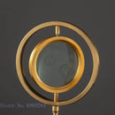GobekUsa Golden Metal Eyes Magnifying Glass with Crystal Glass Base - Modern Home Decoration