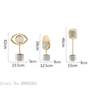 GobekUsa Golden Metal Eyes Magnifying Glass with Crystal Glass Base - Modern Home Decoration