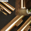 GobekUsa Gold Cylinder Wall Sconce Fixture Modern Style 2"/3" Width LED Metal Wall Lamp in Gold for Corridor