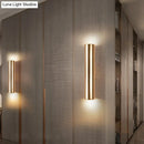 GobekUsa Gold Cylinder Wall Sconce Fixture Modern Style 2"/3" Width LED Metal Wall Lamp in Gold for Corridor