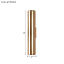 GobekUsa Gold Cylinder Wall Sconce Fixture Modern Style 2"/3" Width LED Metal Wall Lamp in Gold for Corridor