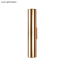 GobekUsa Gold Cylinder Wall Sconce Fixture Modern Style 2"/3" Width LED Metal Wall Lamp in Gold for Corridor