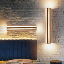 GobekUsa Gold Cylinder Wall Sconce Fixture Modern Style 2"/3" Width LED Metal Wall Lamp in Gold for Corridor