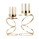 GobekUsa Gold Metal Frame Glass Candle Holder - Wedding Centerpieces & Home Decor