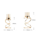 GobekUsa Gold Metal Frame Glass Candle Holder - Wedding Centerpieces & Home Decor