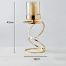 GobekUsa Gold Metal Frame Glass Candle Holder - Wedding Centerpieces & Home Decor